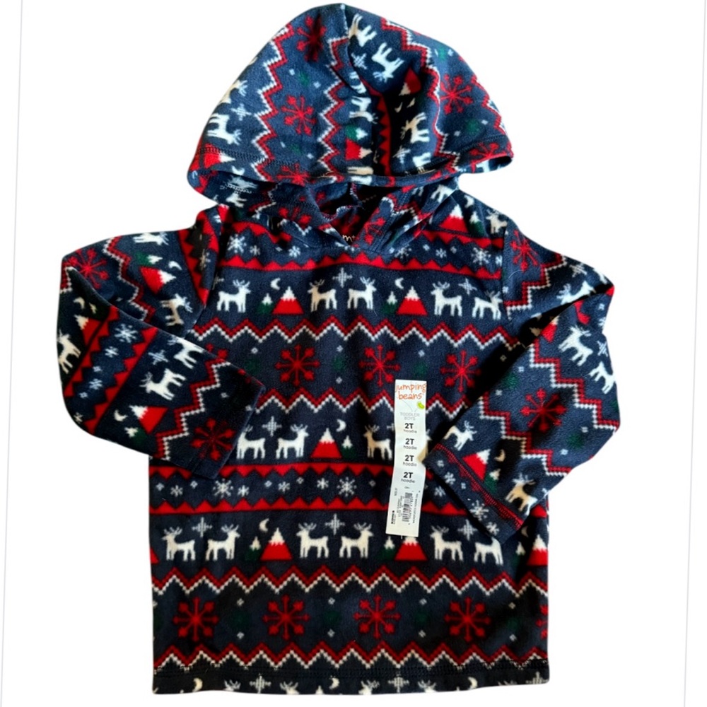 Fleece Holiday  Hoodie Age 2